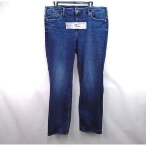 Silver Jeans Co Suki Mid Slim Bootcut Jeans Blue Plus Size 18 (38x31) Stretch